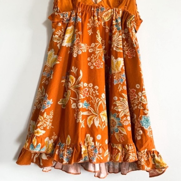 Free People Orange Floral Tropic Dress NWT - Picture 6 of 8
